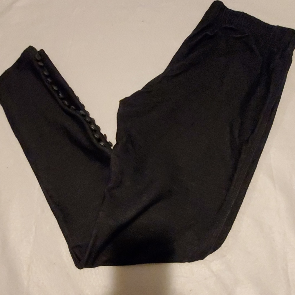 Nwot INC Dark Grey Button Leggings Womens Large